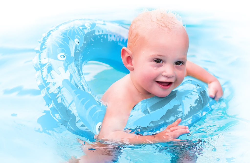 baby in pool